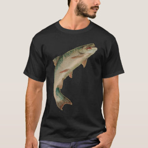 Illustratie 1888 van het Freshwater Lake Trout T-shirt