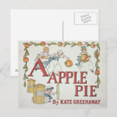 Illustratie "A" uit "Apple Pie Alphabet" Briefkaart (Voorkant / Achterkant)
