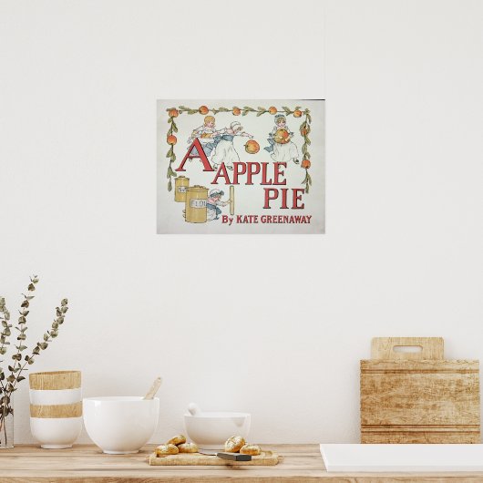 Illustratie "A" uit "Apple Pie Alphabet" Poster (Keuken)