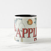 Illustratie "A" uit "Apple Pie Alphabet" Tweekleurige Koffiemok (Center)
