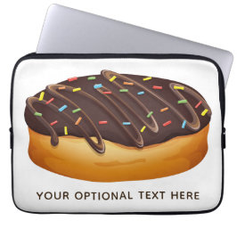 Illustratie aangepaste tekstlaptophoezen donut laptop sleeve