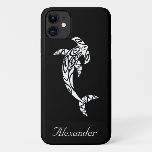 Illustratie aangepaste tribale hammerhead-haai Case-Mate iPhone case (Achterkant)