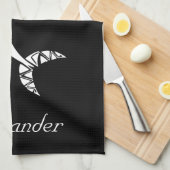 Illustratie aangepaste tribale hammerhead-haai theedoek (Quarter Fold)