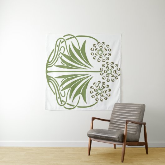  illustratie - Abstracte Art Nouveau Beauti Wandkleed (In Situ (horizontaal))