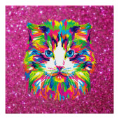 Illustratie abstracte kat perfect poster (Voorkant)