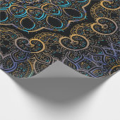Illustratie achtergrond. Mandala. Indische d Cadeaupapier (Hoek)