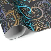 Illustratie achtergrond. Mandala. Indische d Cadeaupapier (Rol Hoek)