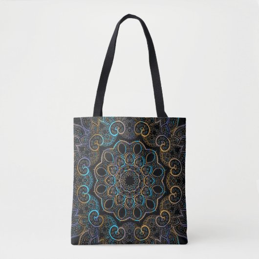 illustratie  achtergrond. Mandala. Indische d Tote Bag (Voorkant)