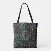 illustratie  achtergrond. Mandala. Indische d Tote Bag (Achterkant)