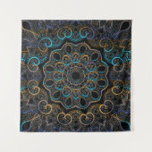 illustratie  achtergrond. Mandala. Indische d Wandkleed (Voorkant (horizontaal))