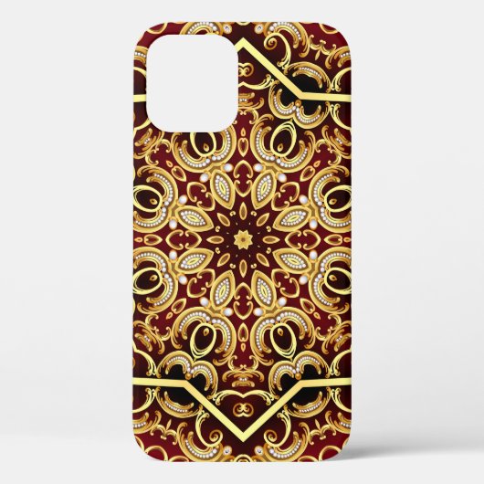 illustratie achtergrondlijst met parels en goud( Case-Mate iPhone case (Achterkant)