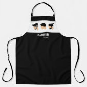 Illustratie ademhalingsstijlen mannen Barber Hair Schort (Voorkant)