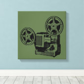 illustratie Afdrukken van oude projectorCanvas (Insitu (Houten vloer))