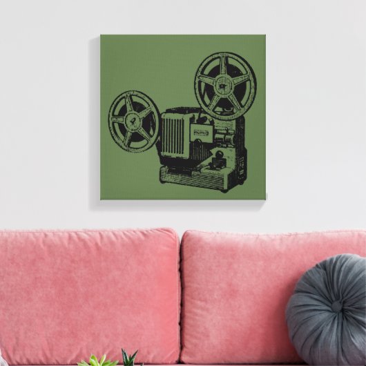  illustratie Afdrukken van oude projectorCanvas (Insitu (Woonkamer))