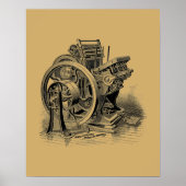 Illustratie  afdrukpers poster (Voorkant)