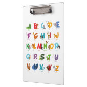 Illustratie Alfabet Dierlijke Letters Klembord (Links)