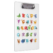 Illustratie Alfabet Dierlijke Letters Klembord (Rechts)