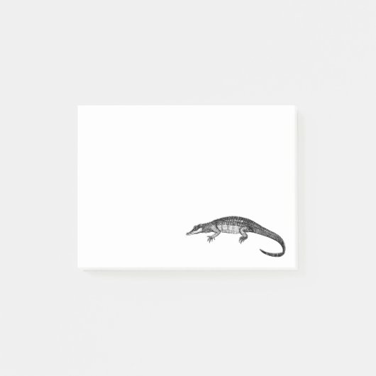 Illustratie alligator post-it® notes (Voorkant)
