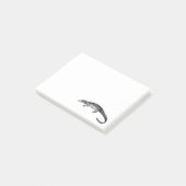 Illustratie alligator post-it® notes (Schuin)