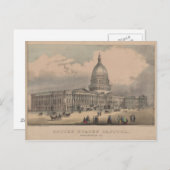 Illustratie  Amerikaans hoofdgebouw (1872) Briefkaart (Voorkant / Achterkant)