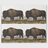 Illustratie Amerikaanse Bison (Bos Americanus) Cadeaupapier (Vlak)