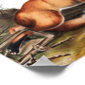 Illustratie Amerikaanse rode vos (Vulpes Fulvus) Poster (Hoek)