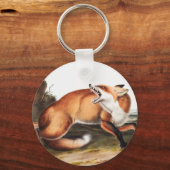 Illustratie Amerikaanse rode vos (Vulpes Fulvus) Sleutelhanger (Voorkant)