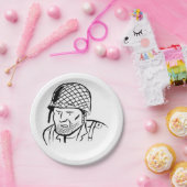 Illustratie Amerikaanse Soldaat Papieren Bordje (Feest)