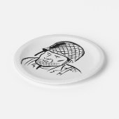 Illustratie Amerikaanse Soldaat Papieren Bordje (Gekanteld)