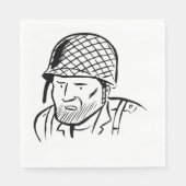 Illustratie Amerikaanse Soldaat Servet (Voorkant)