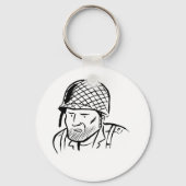 Illustratie Amerikaanse Soldaat Sleutelhanger (Voorkant)