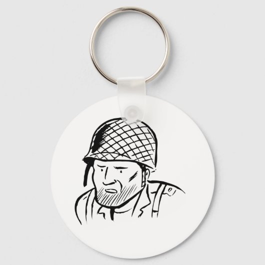 Illustratie Amerikaanse Soldaat Sleutelhanger (Achterkant)