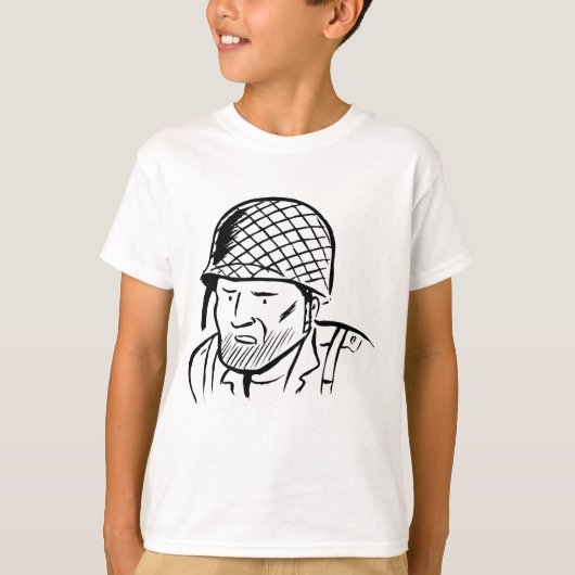 Illustratie Amerikaanse Soldaat T-shirt (Voorkant)