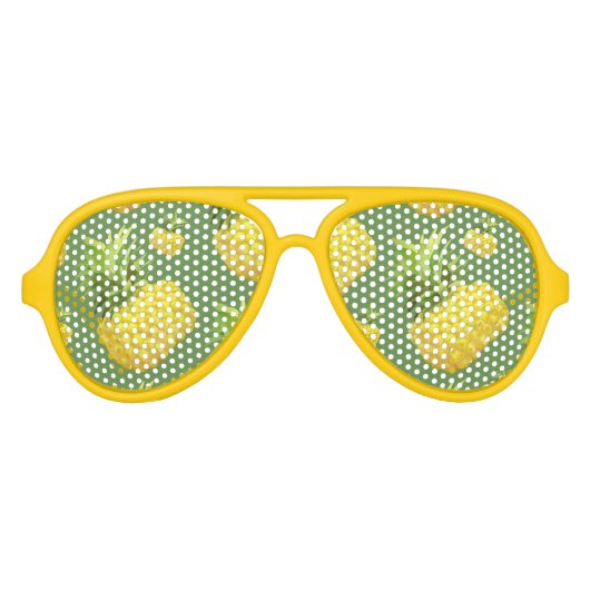 Illustratie ananas aviator zonnebril (Voorkant)