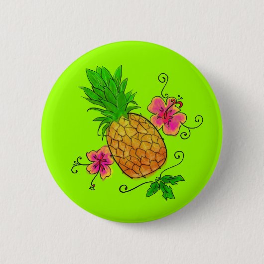 Illustratie ananas | Button (Voorkant)