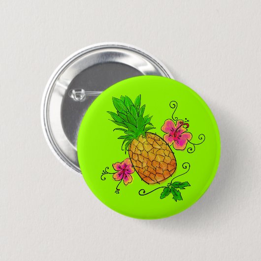 Illustratie ananas | Button (Voorkant /achterkant)