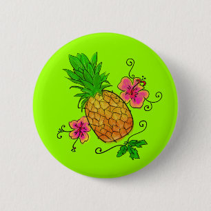 Illustratie ananas Button