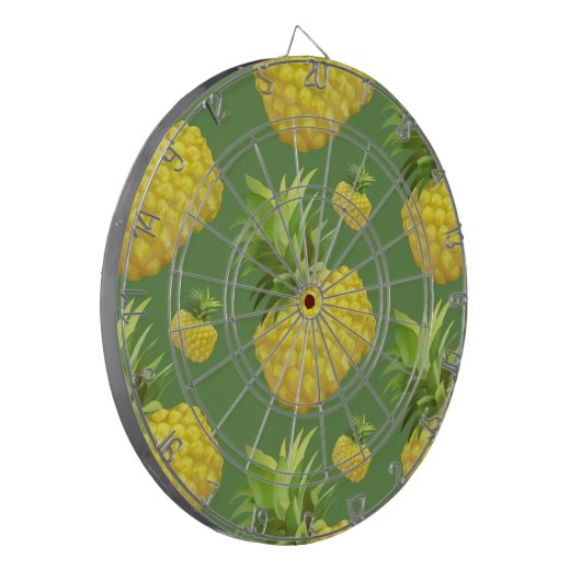 Illustratie ananas dartbord (Voorkant Links)