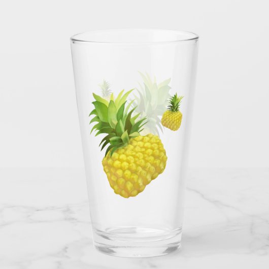 Illustratie ananas glas (Voorkant)