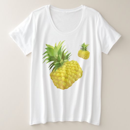 Illustratie ananas grote maat t-shirt (Design voorkant)