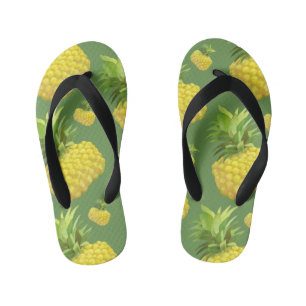 Illustratie ananas kinder teenslippers
