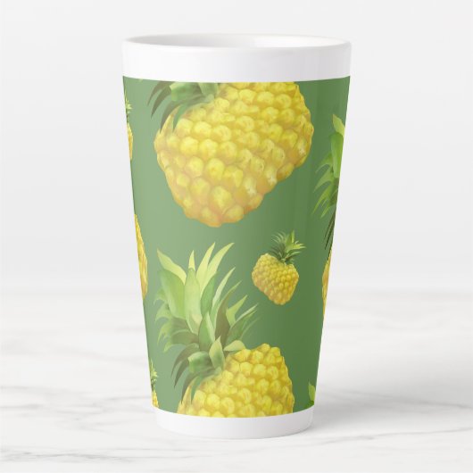 Illustratie ananas latte mok (Voorkant)