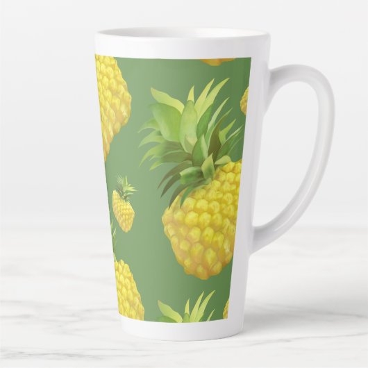 Illustratie ananas latte mok (Rechts)