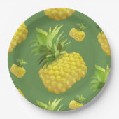 Illustratie ananas papieren bordje (Voorkant)