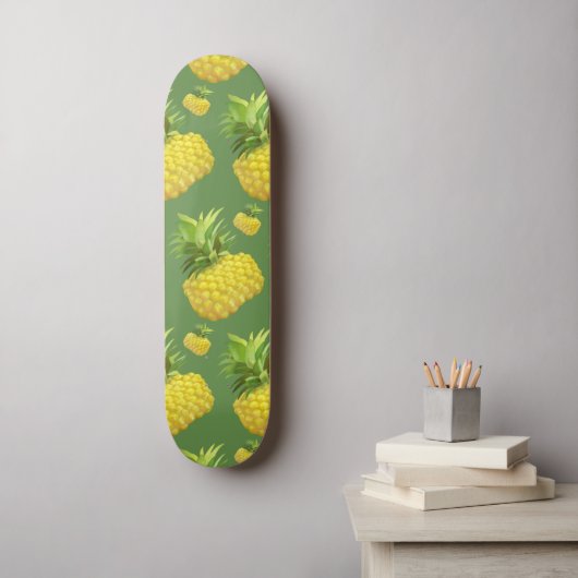 Illustratie ananas persoonlijk skateboard (Muurkunst)