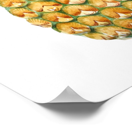 Illustratie ananas Poster (Hoek)