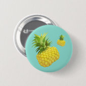 Illustratie ananas ronde button 5,7 cm (Voorkant /achterkant)