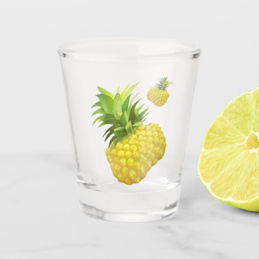 Illustratie ananas shot glas (Voorkant)