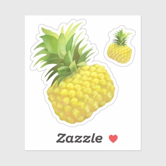 Illustratie ananas sticker (Vel)