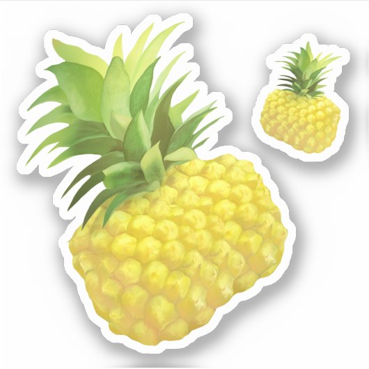 Illustratie ananas sticker (Voorkant)
